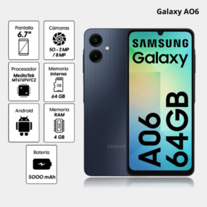 Celular Samsung Galaxy A06 4G 64GB, 4GB RAM - Imagen 2