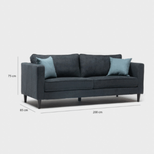 Sofá Italia 3 Cuerpos con Cojines Decorativos - Imagen 4