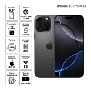 iPhone 16 Pro Max eSIM 5G 256GB, 8GB RAM - Imagen 2