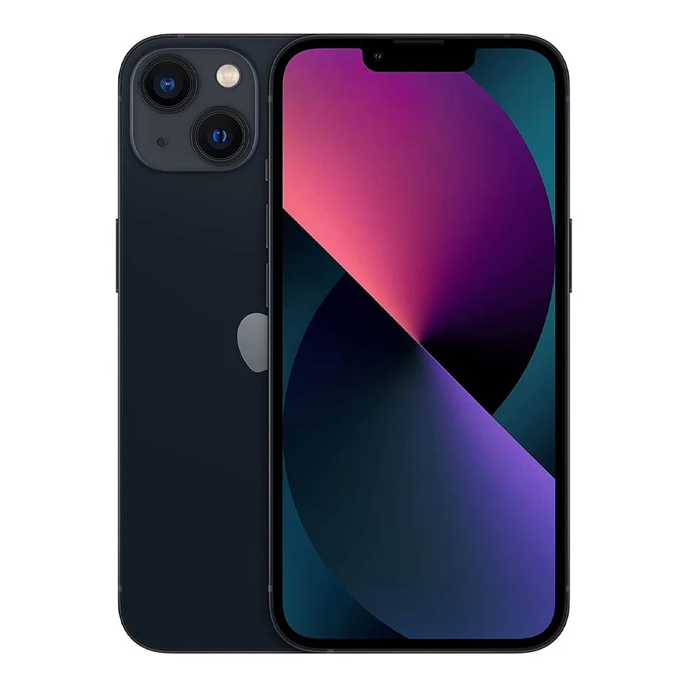 iPhone 13 128GB, 4GB RAM, cámara principal 12MP + 12MP, frontal 12MP, 6.1", negro