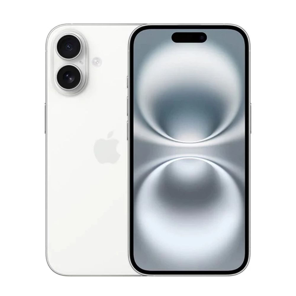 iPhone 16 5G 128GB, cámara principal 48MP + 12MP, cámara frontal 12MP, 6.1", blanco
