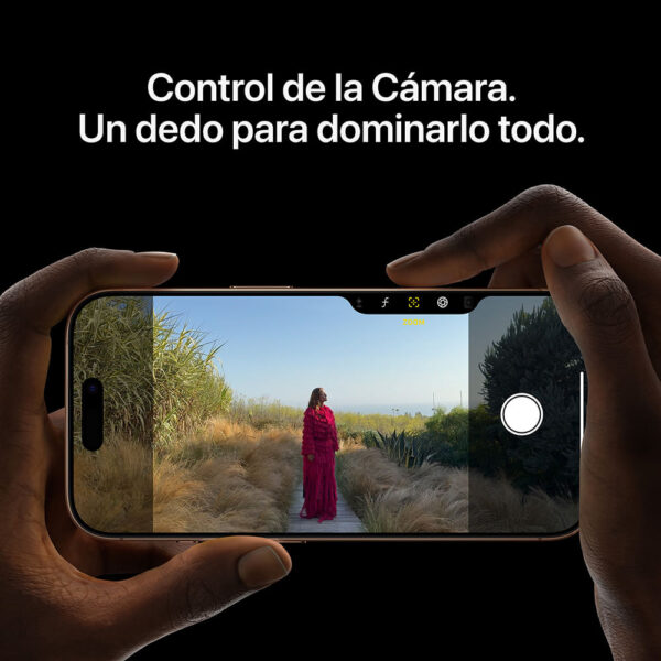 iPhone 16 Pro 5G 128GB, 8GB RAM, cámara principal 48MP + 48MP + 12MP, frontal 12MP, 6.3", White-Titanium