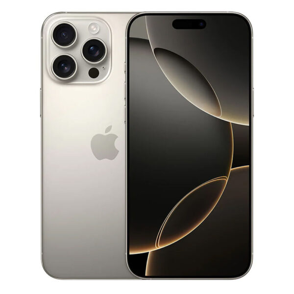 iPhone 16 Pro Max 5G eSIM 256GB, 8GB RAM, cámara principal 48MP + 48MP + 12MP, frontal 12MP, 6.9", Natural Titanium