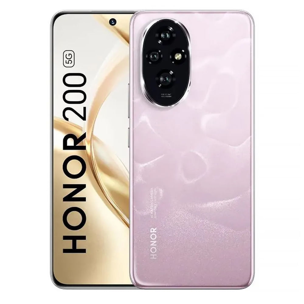 Celular Honor 200 5G 256GB, 12GB RAM, cámara principal 50MP+50MP+12MP, frontal 50MP, 6.7", Dual SIM, Coral Pink