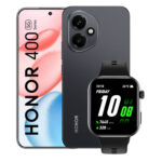 Celular Honor 400 5G 512GB, 12GB RAM, cámara principal 200MP + 12MP, frontal 50MP, 6.55", negro + Cargador/Case de regalo + SmartWatch 2i