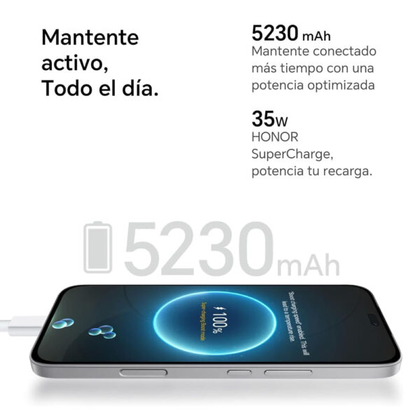 Celular Honor 400 Lite 5G 256GB, 12GB RAM, cámara principal 108MP + 5MP, frontal 16 MP, 6.7", verde
