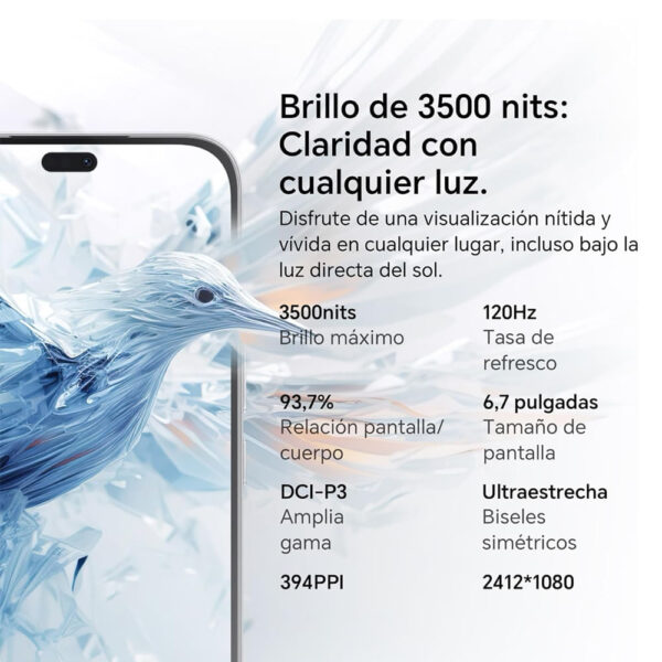 Celular Honor 400 Lite 5G 256GB, 8GB RAM, cámara principal 108MP+5MP, frontal 16MP, 6.7", negro