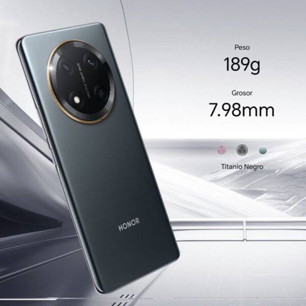 Celular Honor Magic7 Lite 5G 512GB, 8GB RAM, cámara principal 108MP + 5MP, frontal 16MP, 6.78", negro titanio