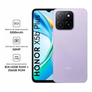 Celular Honor X5b Plus 4G 256GB, 4GB RAM, cámara principal 50MP + 0.08MP, frontal 5MP, 6.56", Dual SIM, morado estelar