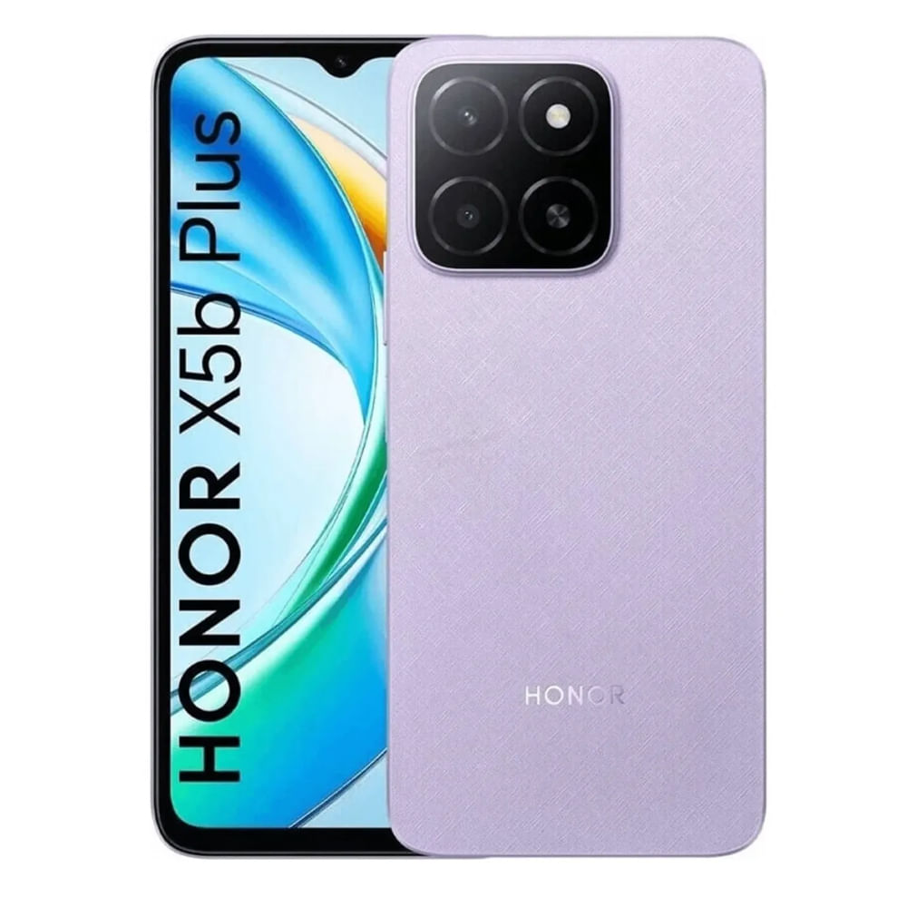 Celular Honor X5b Plus 4G 256GB, 4GB RAM, cámara principal 50MP + 0.08MP, frontal 5MP, 6.56", Dual SIM, morado estelar