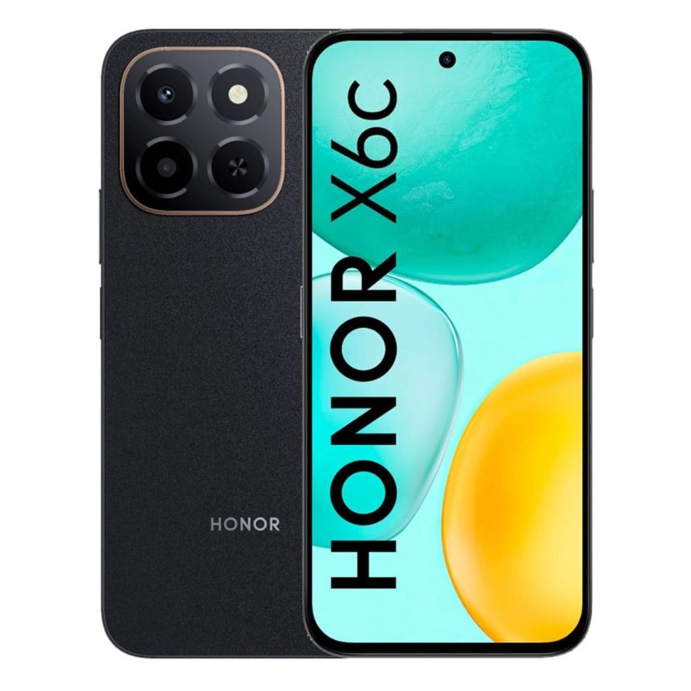 Celular Honor X6c 4G 256GB, 6GB RAM, cámara principal 50MP, frontal 5MP, 6.61", negro