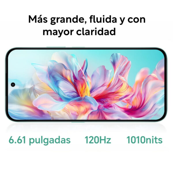 Celular Honor X6C 4G 256GB, 8GB RAM, cámara principal 50MP, frontal 5MP, 6.61", verde
