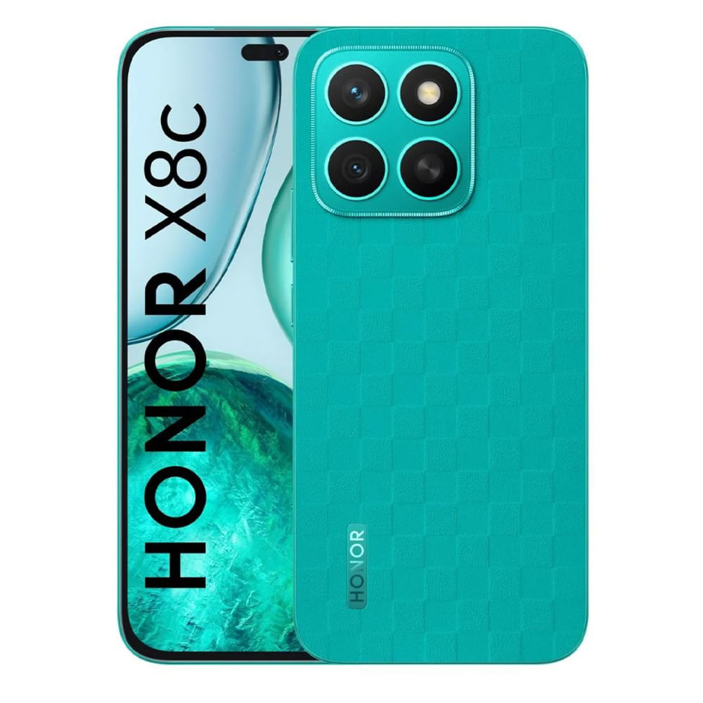 Celular Honor X8c 4G 256GB, 8GB RAM, cámara principal 108MP + 5MP, frontal 50MP, 6.7", verde