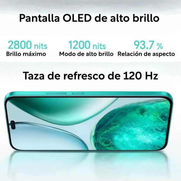 Celular Honor X8C 4G 256GB, 8GB RAM, cámara principal 108MP, frontal 50MP, 6.7", verde marte