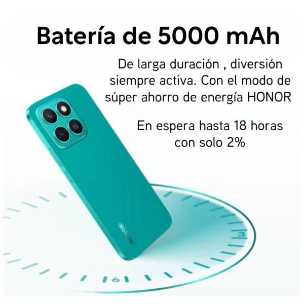 Celular Honor X8C 4G 256GB, 8GB RAM, cámara principal 108MP, frontal 50MP, 6.7", verde marte