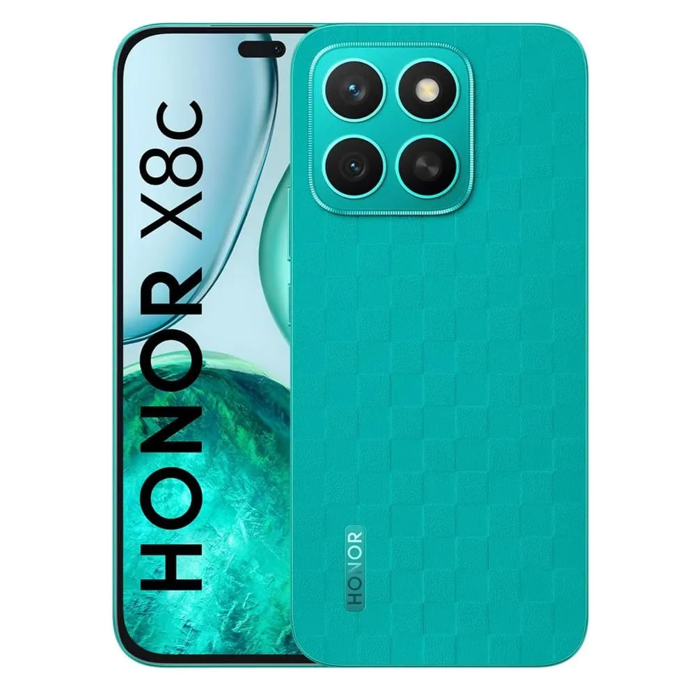 Celular Honor X8C 4G 256GB, 8GB RAM, cámara principal 108MP, frontal 50MP, 6.7", verde marte