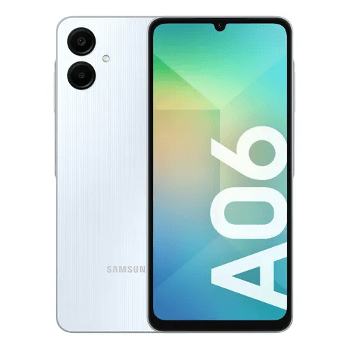 Celular Samsung Galaxy 4G A06, 4GB RAM, 128GB, principal 50MP + 2MP, frontal 8MP, 6.7”, azul