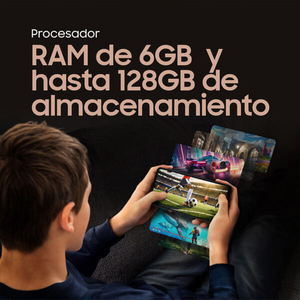 Celular Samsung Galaxy A06 4G 128GB, 4GB RAM, cámara principal 50MP + 2MP, frontal 8MP, 6.7", negro
