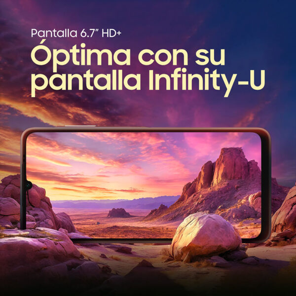 Celular Samsung Galaxy A06 4G 128GB, 4GB RAM, cámara principal 50MP + 2MP, frontal 8MP, 6.7", negro