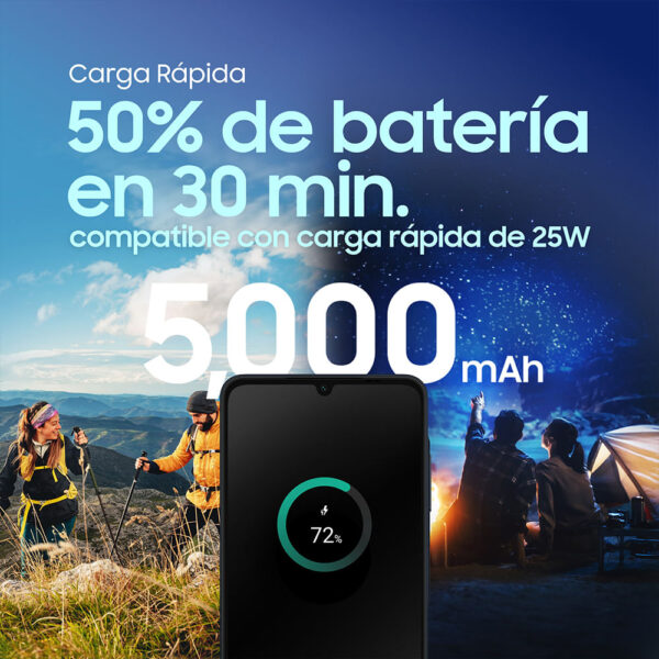 Celular Samsung Galaxy A06 6.7" 128GB, 4GB RAM, cámara principal 50MP, frontal 8MP, negro