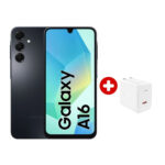 Celular Samsung Galaxy A16 4G 128GB, 4GB RAM, cámara principal 50MP, cámara frontal 13MP, 6.7", negro + cargador