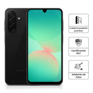 Celular Samsung Galaxy A26 5G Dual SIM, 128GB, 6GB RAM, cámara 50+8+2MP, frontal 13MP, negro