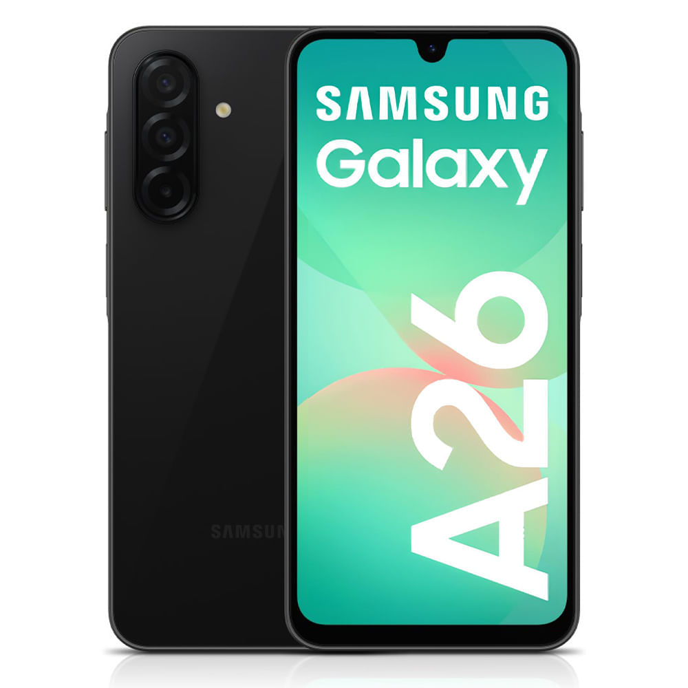 Celular Samsung Galaxy A26 5G Dual SIM, 128GB, 6GB RAM, cámara 50+8+2MP, frontal 13MP, negro