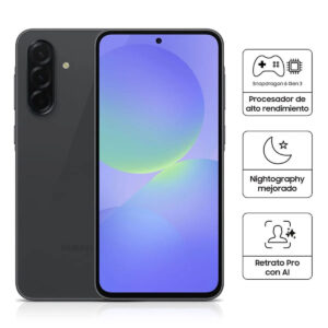 Celular Samsung Galaxy A36 5G 256GB, cámara principal 50MP + 8MP + 5MP, frontal 12MP, AMOLED, 6.7", negro