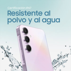 Celular Samsung Galaxy A55 5G 256GB, 8GB RAM, cámara principal 50MP + 12MP + 5MP, frontal 32MP, 6.6", azul