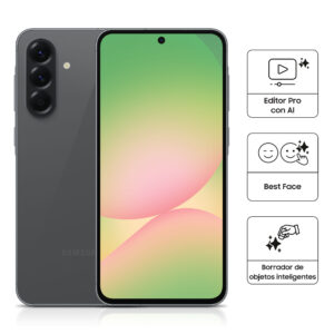 Celular Samsung Galaxy A56 5G 256GB, 8GB RAM, cámara principal 50MP + 12MP + 5MP, frontal 12MP, 6.7", negro