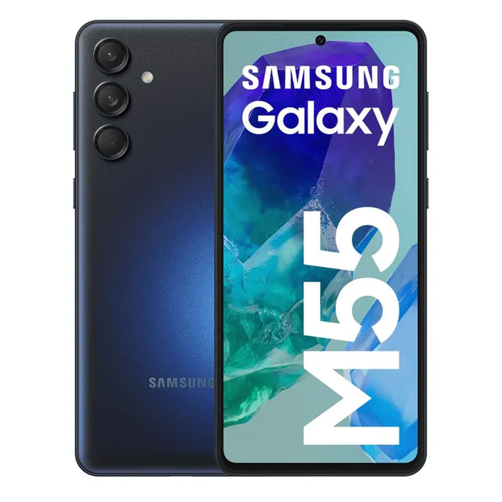 Celular Samsung Galaxy M55 5G 256GB, Dual SIM, 8GB RAM, cámara 50+8+2MP, frontal 50MP, negro
