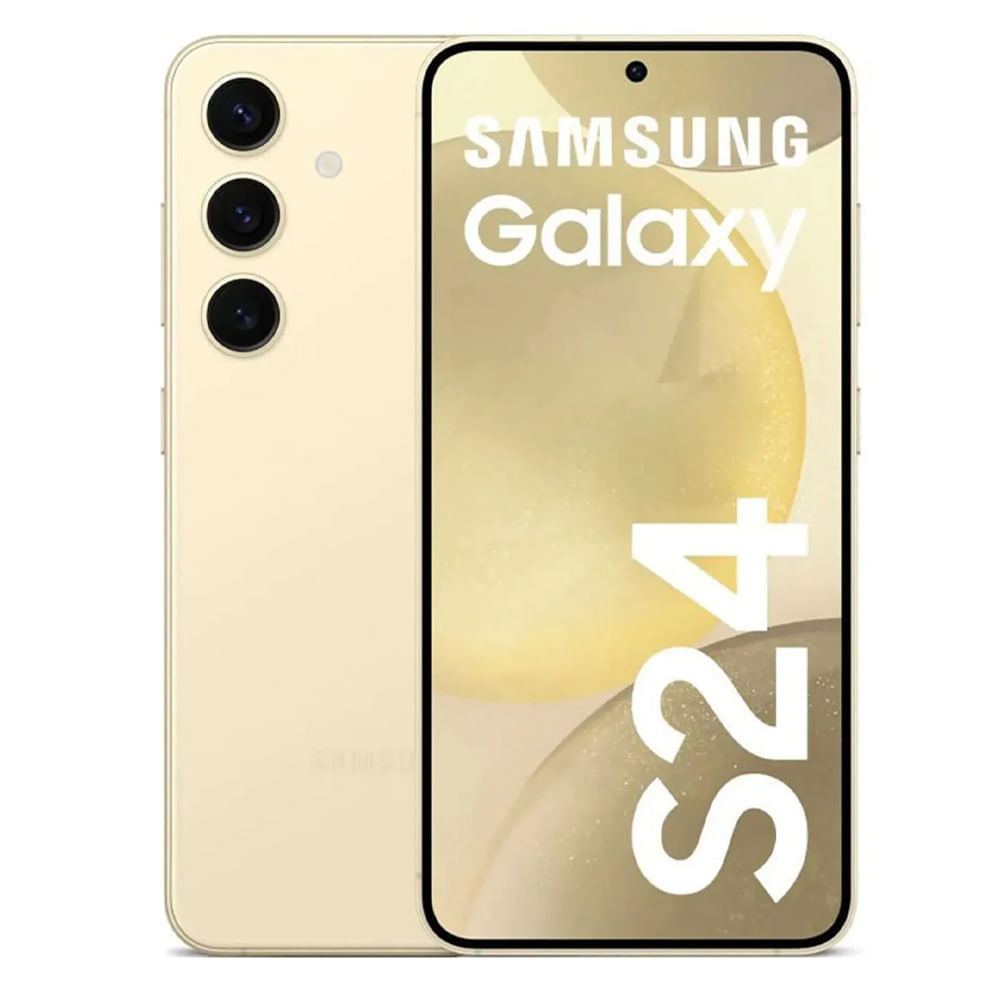Celular Samsung Galaxy S24 5G 128GB, 8GB RAM, cámara principal 50MP + 12MP + 10MP, frontal 12MP, 6.2", amarillo