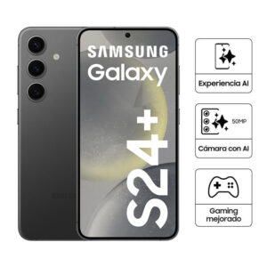 Celular Samsung Galaxy S24 Plus 5G 512GB, 12GB RAM, cámara principal 50MP + 12MP + 10MP, frontal 12MP, 6.7", negro