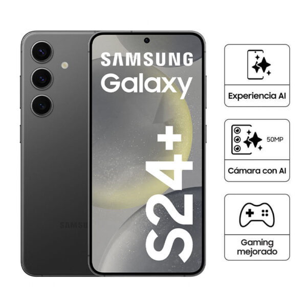 Celular Samsung Galaxy S24 Plus 5G 512GB, 12GB RAM, cámara principal 50MP + 12MP + 10MP, frontal 12MP, 6.7", negro