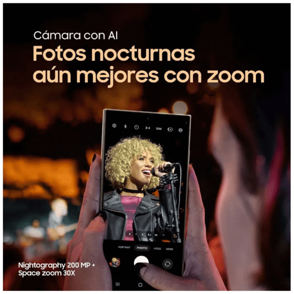 Celular Samsung Galaxy S24 Ultra 5G 12GB RAM, 512GB, cámara principal 200MP+50MP+12MP+10MP, frontal 12MP, negro