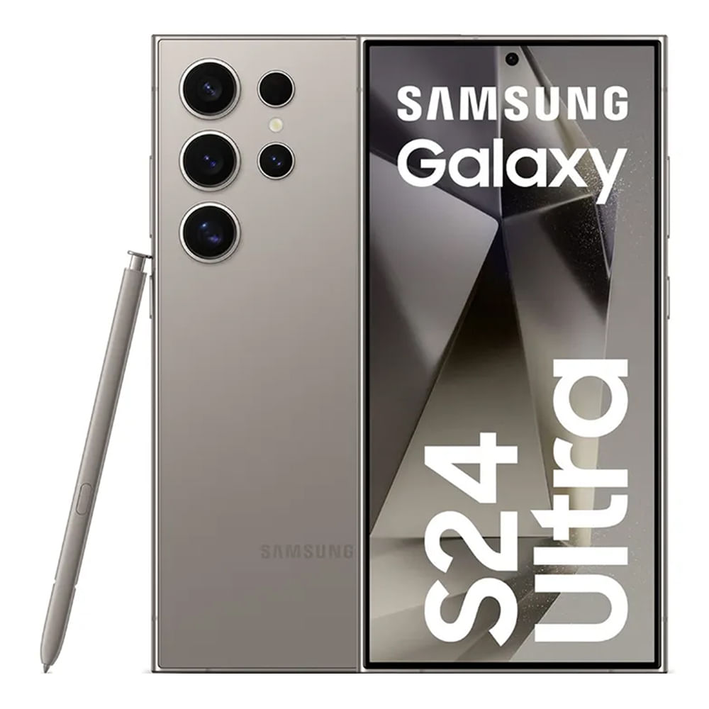 Celular Samsung Galaxy S24 Ultra 5G 256GB, 12GB RAM, cámara principal 200MP + 50MP + 10MP + 12MP, frontal 12MP, 6.8", gris