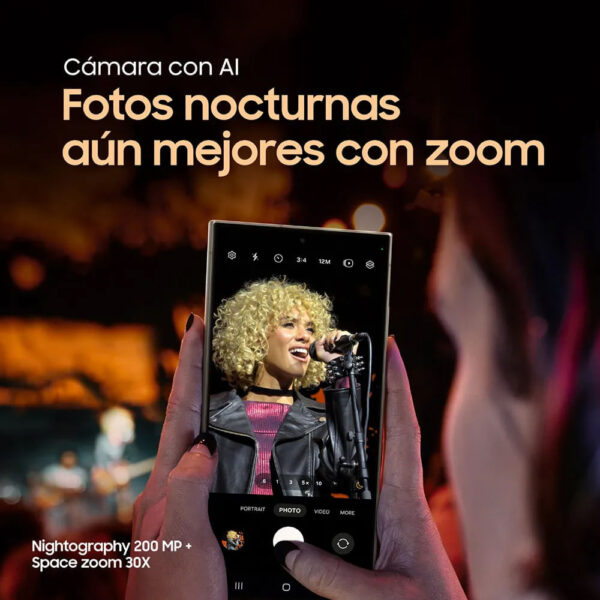 Celular Samsung Galaxy S24 Ultra 5G 512GB, 12GB RAM, cámara principal 200MP + 12MP + 50MP + 10MP, frontal 12MP, 6.8", negro