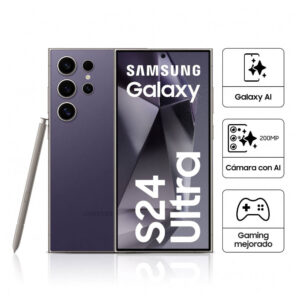 Celular Samsung Galaxy S24 Ultra 5G 512GB, 12GB RAM, cámara principal 200MP+ 50MP + 12MP +10MP, frontal 12MP, 6.8", violeta