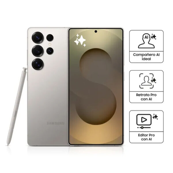 Celular Samsung Galaxy S25 Ultra 5G 12GB RAM, 256GB, cámara principal 200MP + 10MP+ 50MP + 50MP, frontal 12MP, 6.9", Titanium Gray