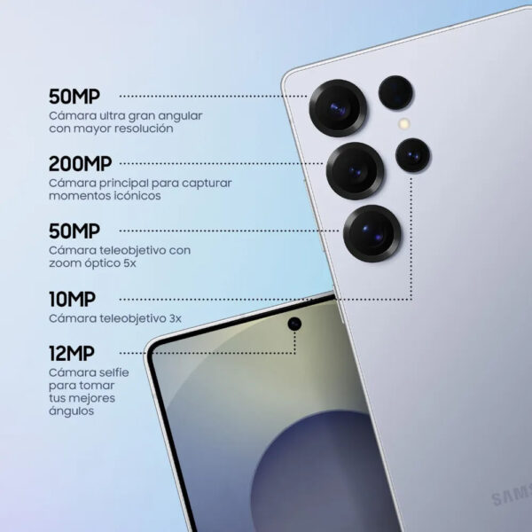 Celular Samsung Galaxy S25 Ultra 5G 12GB RAM, 256GB, cámara principal 200MP + 10MP+ 50MP + 50MP, frontal 12MP, 6.9", Titanium Gray