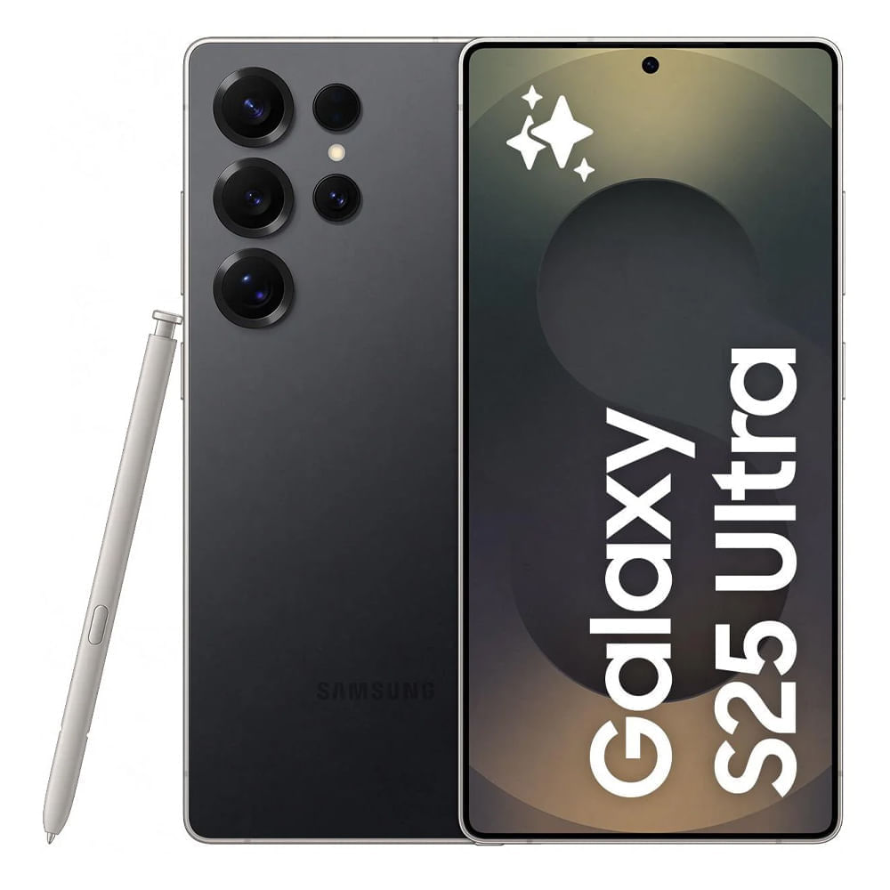 Celular Samsung Galaxy S25 Ultra 5G 512GB, 12GB RAM, cámara principal 200MP + 50MP + 50MP + 10MP, frontal 12MP, 6.9'', Titanium Black