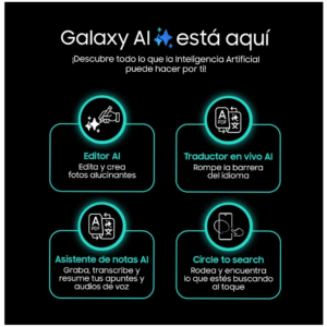 Celular Samsung S24FE 5G 8GB RAM, 256GB, cámara principal 50MP+12MP+8MP, frontal 10MP, gris