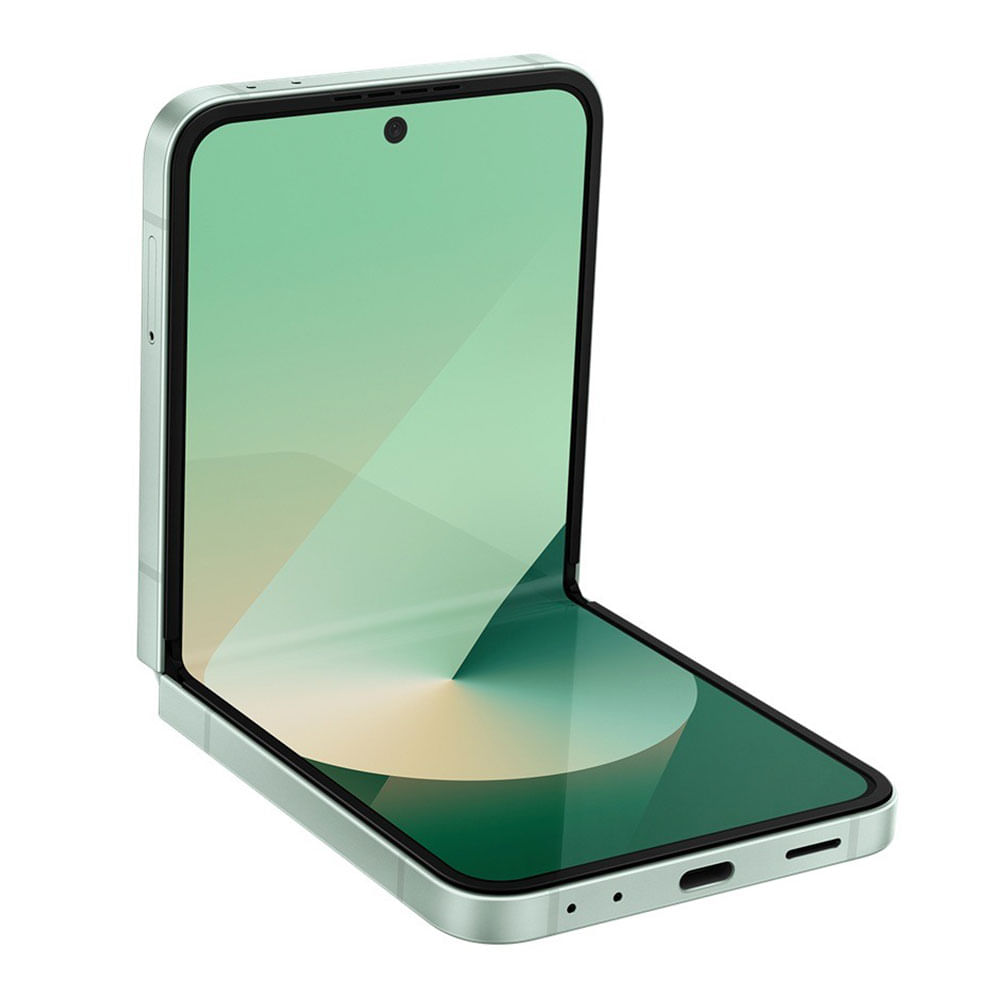 Celular Samsung Z Flip 6 4G 512GB, 12GB RAM, cámara principal 50MP + 12MP, frontal 10MP, 6.7", menta