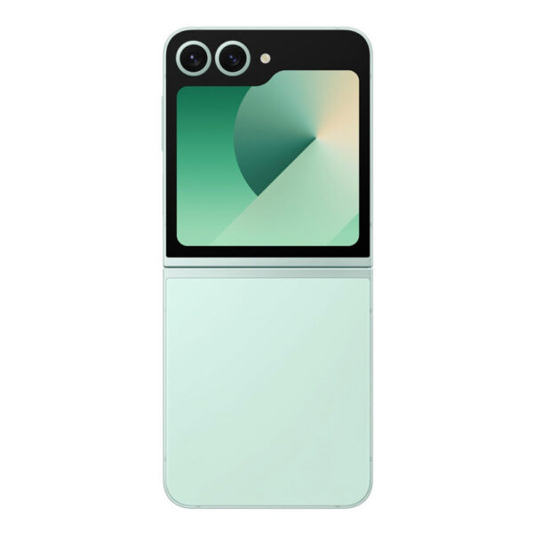 Celular Samsung Z Flip 6 4G 512GB, 12GB RAM, cámara principal 50MP + 12MP, frontal 10MP, 6.7", menta