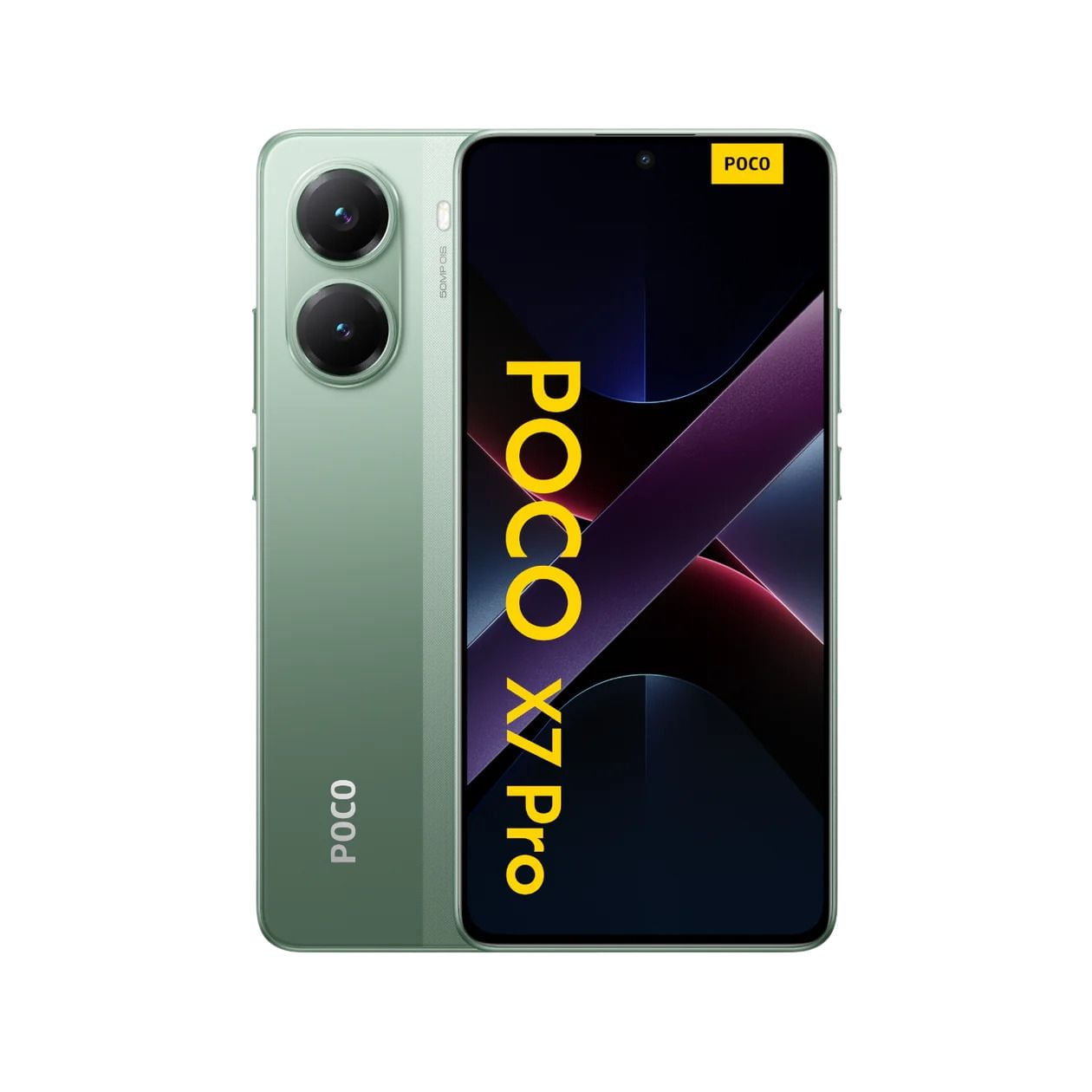 Celular Xiaomi Poco X7 PRO 5G 256GB, 8GB RAM, cámara principal 50 MP + 8 MP, cámara frontal 20 MP, 6.67 ", verde