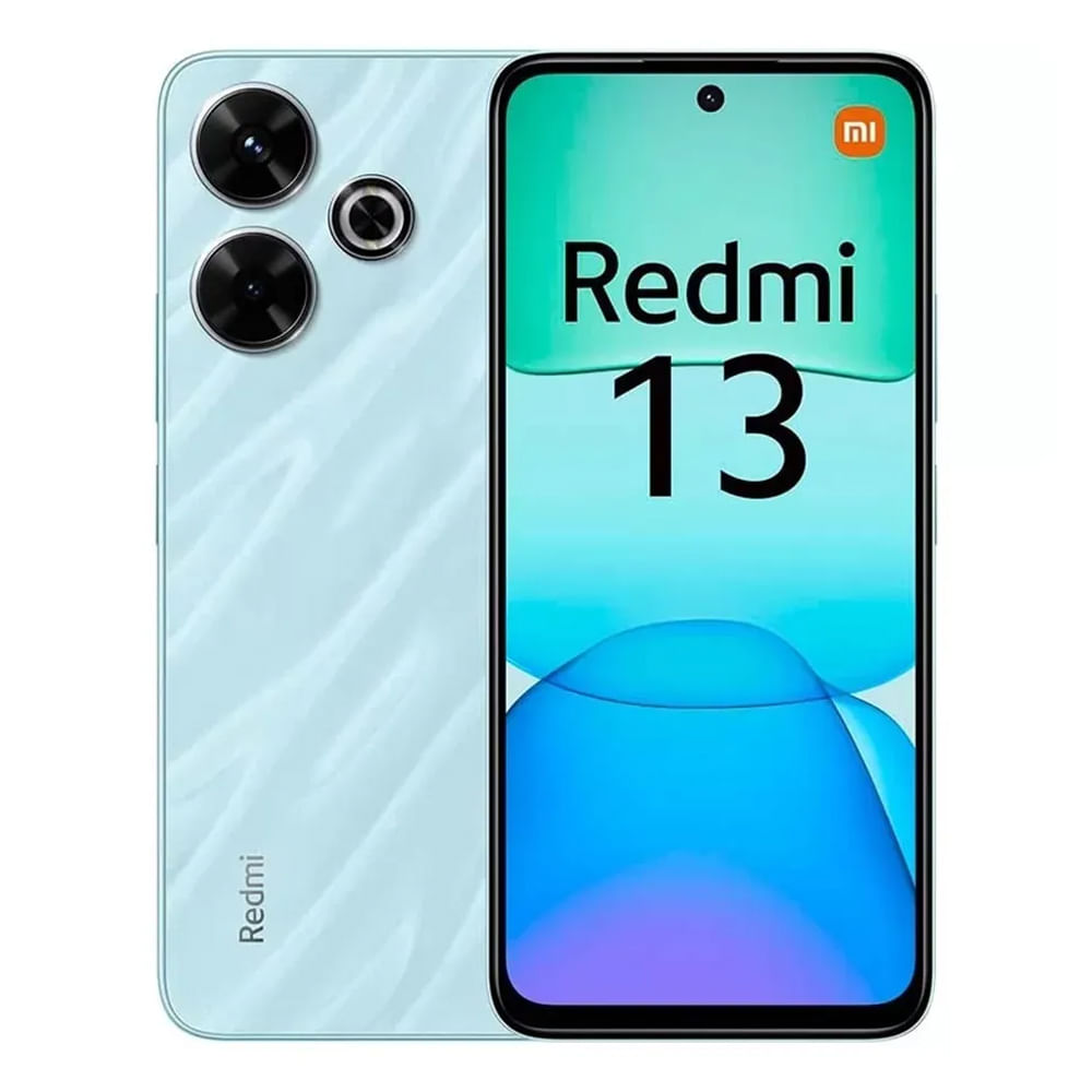 Celular Xiaomi Redmi 13 256GB, 8GB RAM, cámara principal 108MP + 2MP, frontal 13MP, 6.79", azul