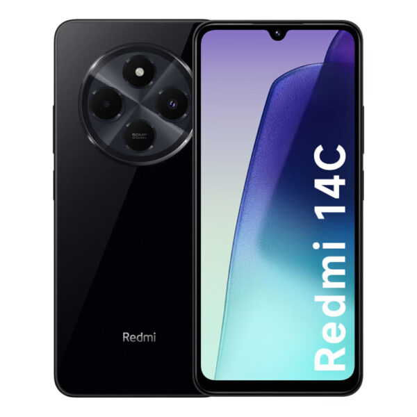 Celular Xiaomi Redmi 14C 256GB, 8GB RAM, cámara principal 50MP+50MP+2MP, frontal 13MP, 6.88", negro