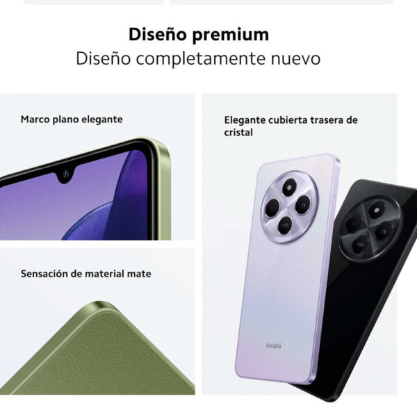 Celular Xiaomi Redmi 14C 4G 256GB, 8GB RAM, cámara principal 50MP+50MP+2MP, frontal 13MP, 6.88", verde