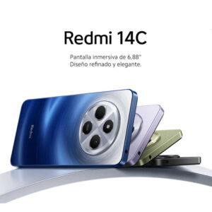 Celular Xiaomi Redmi 14C 4G 256GB, 8GB RAM, cámara principal 50MP+50MP+2MP, frontal 13MP, 6.88", verde