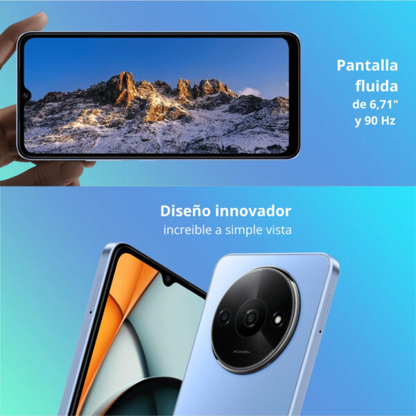 Celular Xiaomi Redmi A3 4G, Dual SIM, 3GB RAM, 64GB, cámara principal 8MP, cámara frontal 5MP, negro